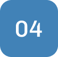 A blue square with rounded corners featuring the white number "04" centered in the middle.