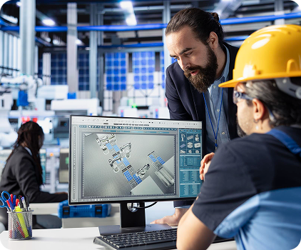 A man looking at a computer screen.